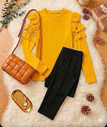 Kompleti: Velicine od S do 3XL Ženski komplet pamuk– džemper/bluza + uske — 9