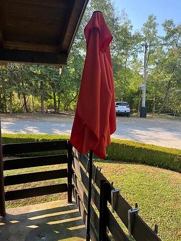 Suncobrani, tende i paviljoni: Veliki baštenski/suncobran za terasu – crveni - Prečnik krošnje — 9