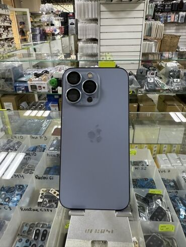 телефон 13про: IPhone 13 Pro, Колдонулган, 256 ГБ, Көгүлтүр, Коргоочу айнек, Каптама, 80 %