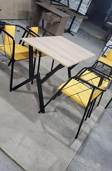 masa restoran: Stullar ilə, Kvadrat masa, 4 nəfər — 2