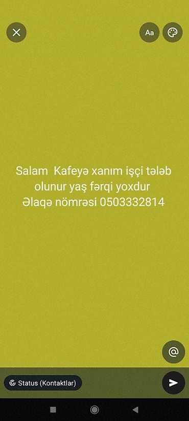 bakı iş elanları ofisiant: Ofisiant tələb olunur — 1