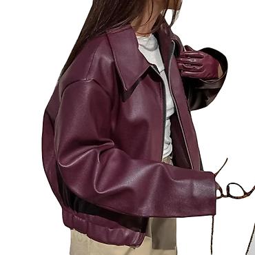 bomber kurtka: Laverapelle Qadınlar üçün Orijinal Quzu Dərisi Böyük Ölçülü Bomber — 3