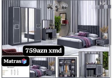 Sifarişlə mebel: İkinəfərlik çarpayı, Dolab, Termo, 2 tumba, Yeni