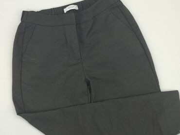 spodnie materiałowe czarne damskie: Material trousers, Reserved, L (EU 40), condition - Very good