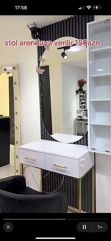 uz qaş stolu: Gözəllik salonunda iş üçün hazır “stylist” masası və iş yeri kirayə — 5