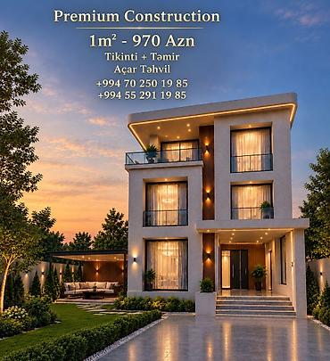 ✅️ Premium Construction ✅️ Tikinti + Təmir ✅️ 1 m² - 970 Azn ✅️ Tam lalafo.az -da ✅️ Premium Construction ✅️ Tikinti + Təmir ✅️ 1 m² - 970 Azn ✅️ Tam