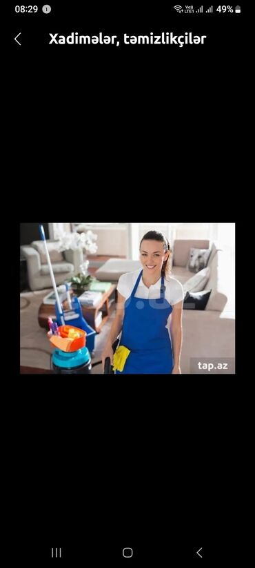 online part time iş: Evlere vilalara bag evlerine gunluk temizliye gedirik 2 qizig lazim