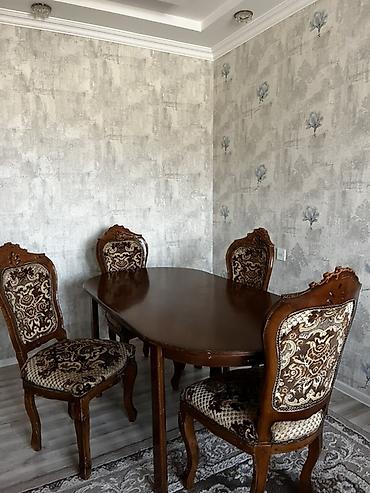 agac satiram: Qonaq otağı üçün, İşlənmiş, Oval masa, 4 stul — 2