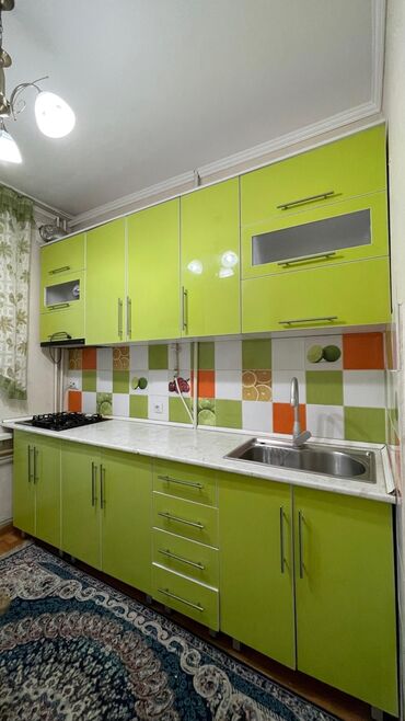 кухонный гарнитур в бу: Кухонный гарнитур, цвет - Зеленый, Б/у