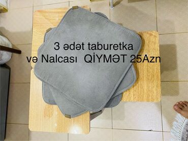 kafel metlax kreditle satisi: 3 ədəd taburetkadan ibarət bu dəst, müxtəlif məkanlarda istifadə üçün