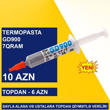 Videokartlar: Termopasta "GD900 7qram" SAYLA ALANA VƏ USTALARA TOPDAN QİYMƏTLƏ