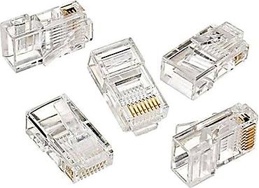 Modemlər və şəbəkə avadanlıqları: RJ45 şəbəkə konnektorları (8P8C) - Material: şəffaf, möhkəm PVC — 2