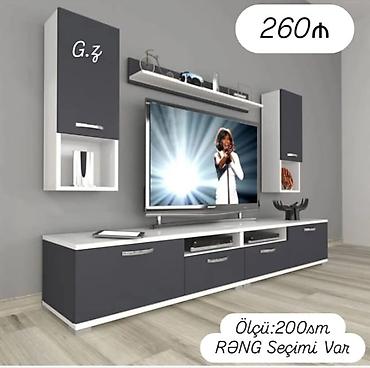 mebel kreditle: Yeni, Düz TV altlığı, Polkalı, Laminat — 6