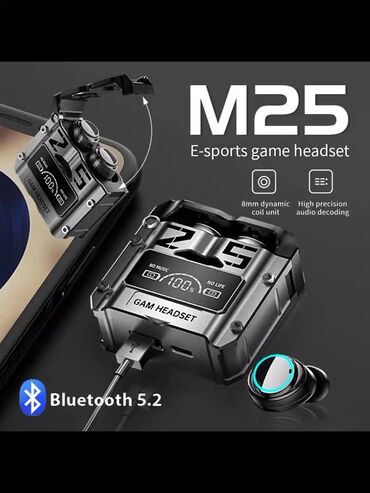 Микрофоны: Новый Беспроводные (Bluetooth) Наушники, AIR MUSIC, цвет - Черный