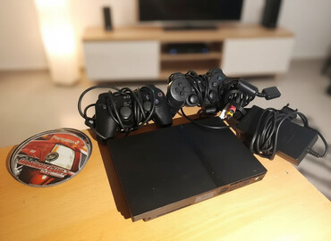 PS2 & PS1 (Sony PlayStation 2 & 1): İdelal vəziyyətdə plastation 2 slim+1konsol+1 adopdor+6 oyun -da lalafo.az — 10 PS2 & PS1 (Sony PlayStation 2 & 1): İdelal vəziyyətdə plastation 2 slim+1konsol+1 adopdor+6 oyun — 10
