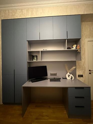 ofis mebelleri kreditle: Modul iş və saxlama dəsti – iş masası + dolab sistemi - Kompozisiya — 3