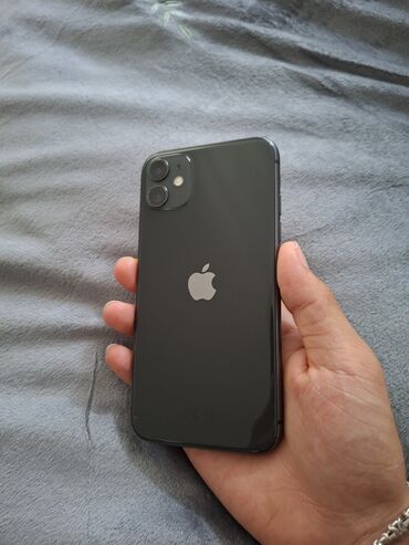 Apple iPhone: IPhone 11, 128 GB, Qara, Zəmanət, Simsiz şarj, Face ID