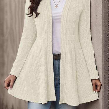Džemperi, kardigani: Ženski dugi kardigan bez kopčanja - Kroj: A-linija sa suptilnim — 3