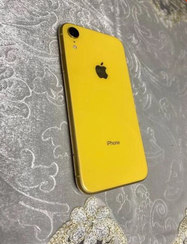 опиративная память: IPhone Xr, Б/у, 128 ГБ, Желтый, Чехол, 81 %