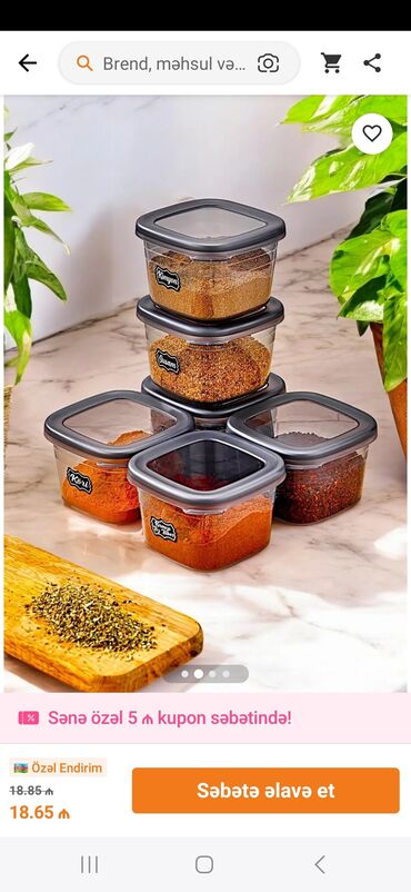 Yemək konteynerləri: Şəffaf plastikdən hazırlanmış, boz rəngli qapaqları olan qida saxlama -da lalafo.az — 7 Yemək konteynerləri: Şəffaf plastikdən hazırlanmış, boz rəngli qapaqları olan qida saxlama — 7