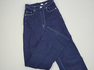 jeansy ecru: H&M, Jeansy damskie, rozmiar 2XS — 1