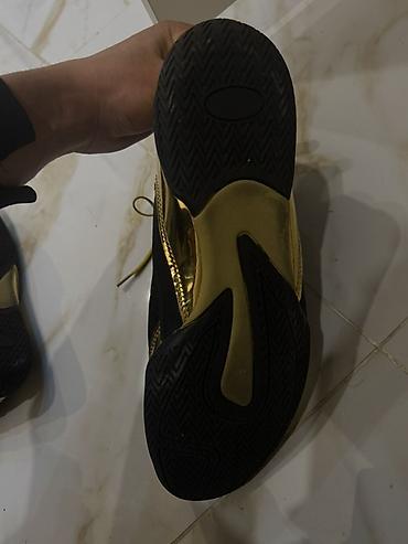 boks krasovkası: Everlast boks ayaqqabısı – yüksək boğazlı model - Rəng: qara/qızılı — 4