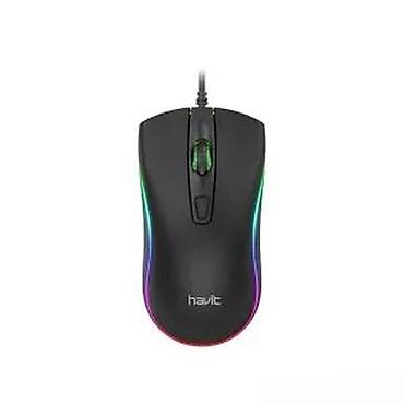 Kompjuterski miševi: Havit žičani gejming miš sa RGB osvetljenjem - Ergonomski simetričan — 19