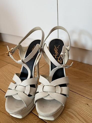 bit mojet parfum: Saint Laurent Paris qadın platforma sandal - Model: Tribute (YSL — 1