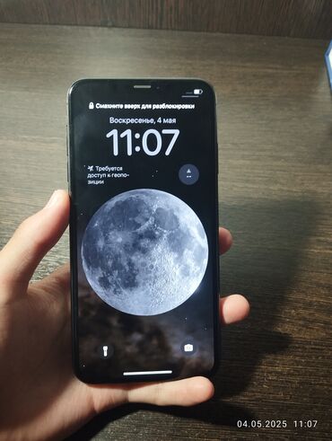 Apple iPhone: IPhone Xs Max, Б/у, 256 ГБ, Black Titanium, Зарядное устройство, 100 %