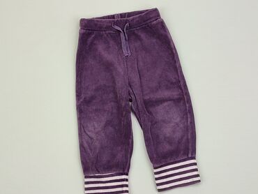fioletowe legginsy: Spodnie dresowe, H&M, 9-12 m, stan - Dobry