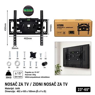 KMT TV nosač dupli zidni 23–65 inča 2389230-A Zidni nosač za