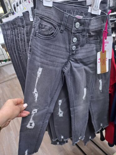 рваные джинсы детские: Джинсы и брюки, цвет - Серый, Новый