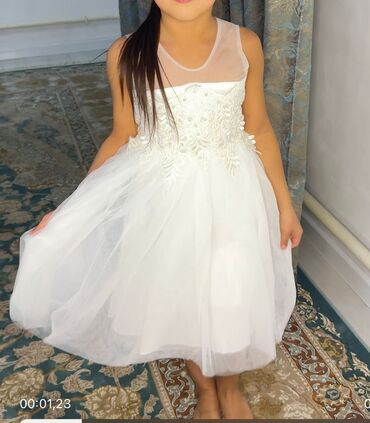 Платья: Детское платье, цвет - Белый, Новый — 11