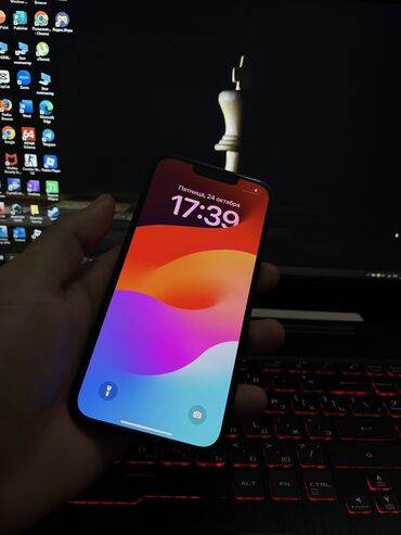 купить айфон 6с бу: IPhone 14, Колдонулган, 128 ГБ, Black Titanium, Коргоочу айнек, Каптама, 89 %