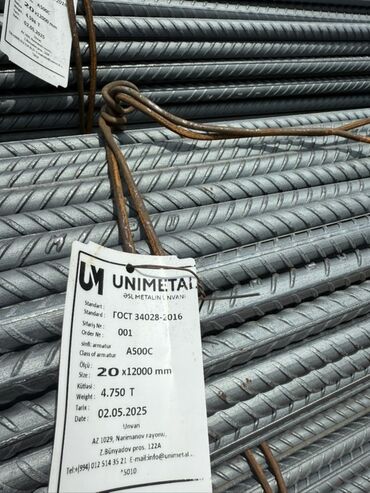 12 voltu 220 volta çevirme: UNIMETAL şirkətindən ГОСТ 34028-2016 standartına uyğun, A500C sinifli