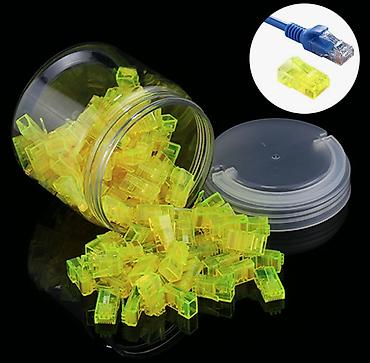 коннектор rj45: Коннекторы RJ45 (8P8C) для обжимки сетевых кабелей 100шт - — 1
