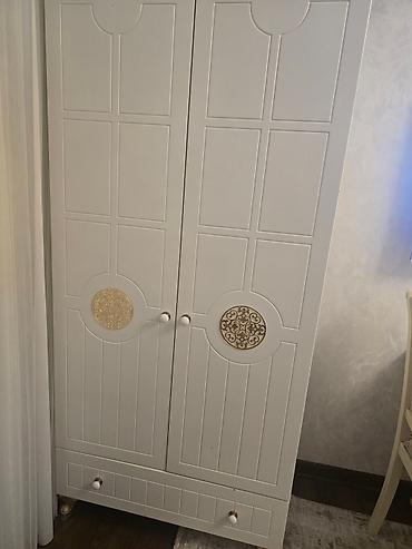 Mebel: Qonaq otağı üçün, İşlənmiş, Açılan, Dördbucaq masa, 6 stul — 4