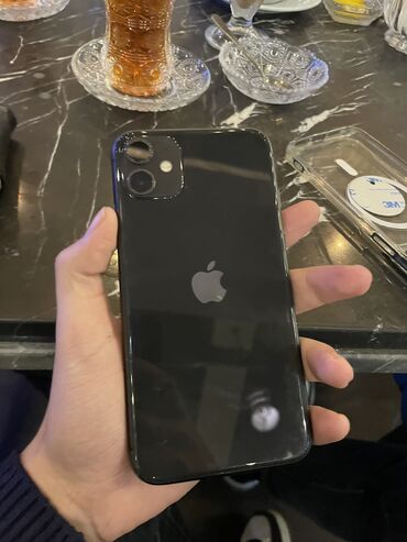 Elektronika: IPhone 11, 64 GB, Qara, Face ID, Simsiz şarj, Sənədlərlə