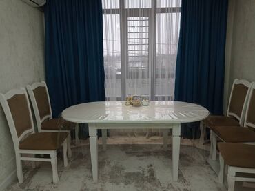 б у стол стулья: Кухонный Стол, цвет - Белый, Б/у