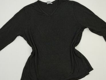 czarne bluzki rękaw 3 4: Blouse, XL (EU 42), condition - Good