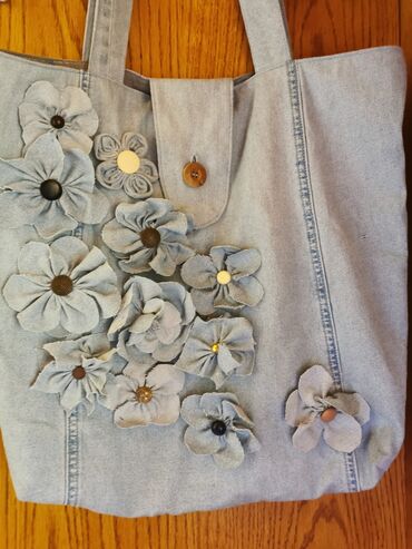 Torbe: Torba za rame, Handmade, Materijal: Platno — 4