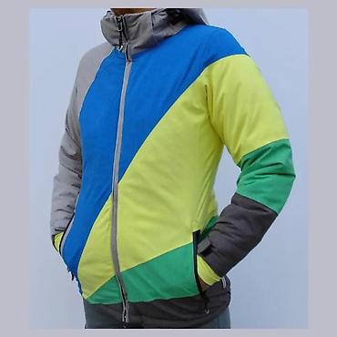 Zimske jakne: Ženska/zimska jakna sa kapuljačom – višebojna - Dizajn: geometrijski — 1