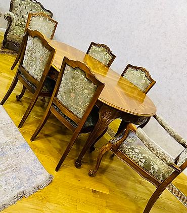 demir oturacaq: Satılır D10 stol ve 6 stul ideal vezyet — 1