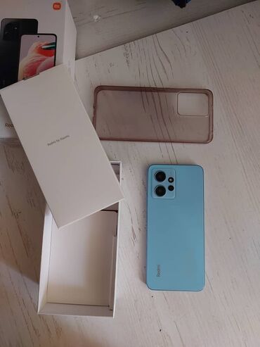 телефон ксяоми: Xiaomi, Redmi Note 12, Б/у, 128 ГБ, цвет - Голубой, 2 SIM