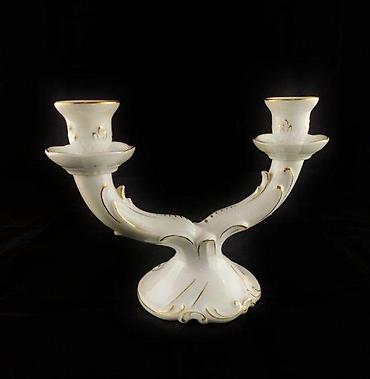 stilsko: SCHIERHOLZ PORCELAN SVEĆNJAK, RETKO | Veoma lep stari keramički — 1