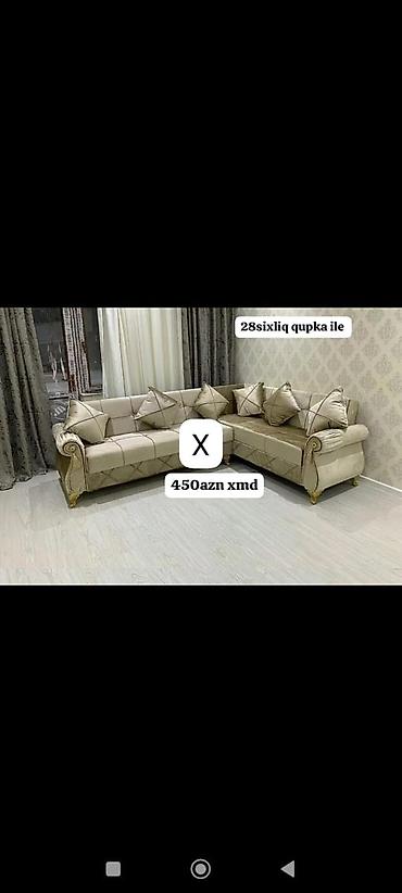 barokko: Künc divan dəsti - Klassik üslubda, krem-bej rəng palitrası - — 1