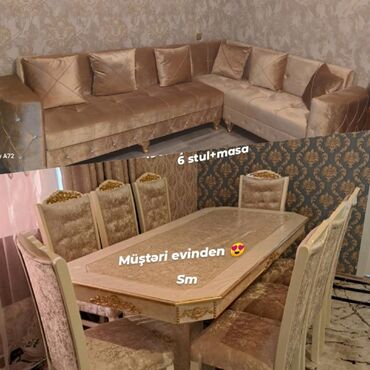 Stol stul dəstlərimiz hər ölçüde her madelde Ucuz və keyfiyyətli Bizde