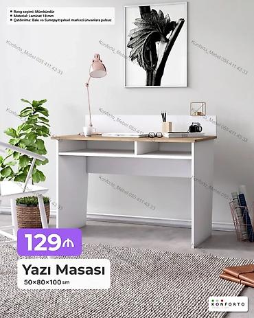 Ev və bağ: Düz masa, Stulsuz, Polkalı, Siyirməsiz, Sadə laminat — 1