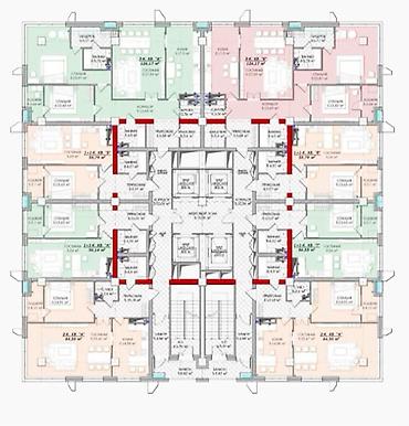 горгаи: 1 комната, 55 м², Городское ГАИ Элитка, 4 этаж, ПСО (под самоотделку) — 5