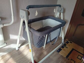 кресло качалка для новорожденного: Люлька, Бешик, Металл, түсү - Боз